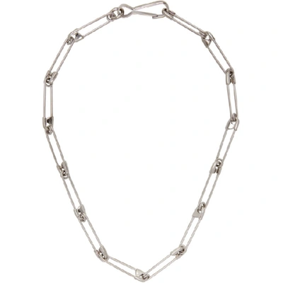 Balenciaga Silver Punk Necklace In 0668 Silver