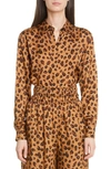 ROSETTA GETTY LEOPARD PRINT RELAXED SHIRT,13201K7645