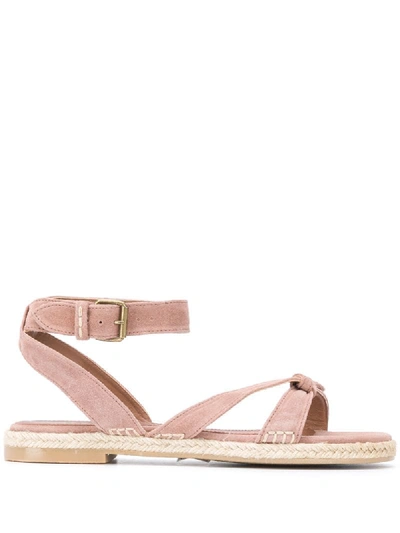 Ba&sh Strappy Flat Sandals In Pink