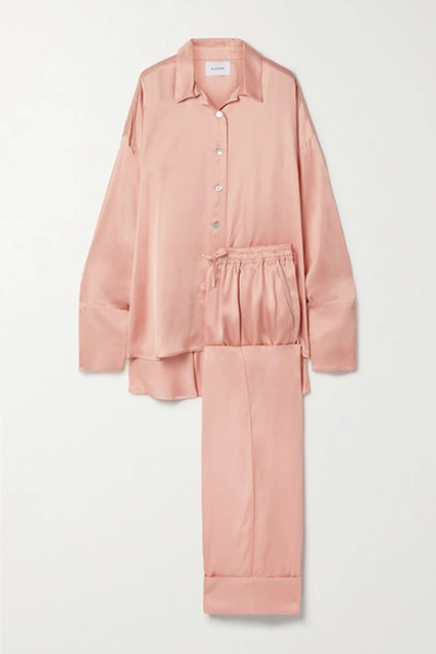 Sleeper Satin Pajama Set In Pink