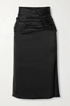 ORSEUND IRIS ROMANTIQUE RUCHED SATIN SKIRT