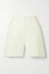 ANINE BING MILA LYOCELL, LINEN AND COTTON-BLEND SHORTS