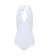 Dolce & Gabbana Halterneck Swimsuit In White