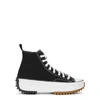 Converse Run Star Hike Hi Platform Sole Casual Sneakers In Black