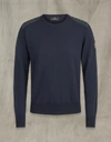 Belstaff Kerrigan Wool Knit Sweater In Navy
