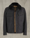 BELSTAFF PATROL WAXED COTTON JACKET WITH SHEARLING,71020754C61N01249000056