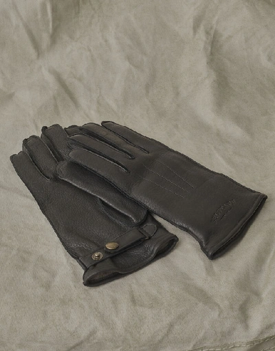 Belstaff Markham Leather Gloves In Black