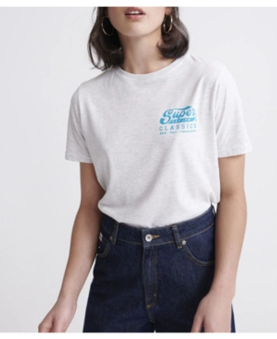 Superdry Women's Neon Classic Oversized T-shirt Light Grey Size: L