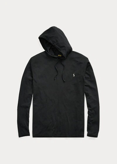 Polo Ralph Lauren Jersey Hooded T-shirt In Black Marl