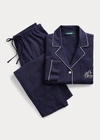 Ralph Lauren Cotton Jersey Pajama Set In Wnavy