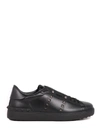 Valentino Garavani Rockstud Untitled Sneaker In Calfskin Leather In Black