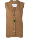 PUSHBUTTON BUTTONED KNITTED VEST