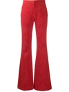 PUSHBUTTON FLARED CORDUROY TROUSERS