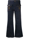 SEE BY CHLOÉ HIGH RISE FLARED LEG JEANS