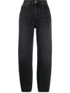 RE/DONE HIGH WAISTED SLIM-FIT TROUSERS