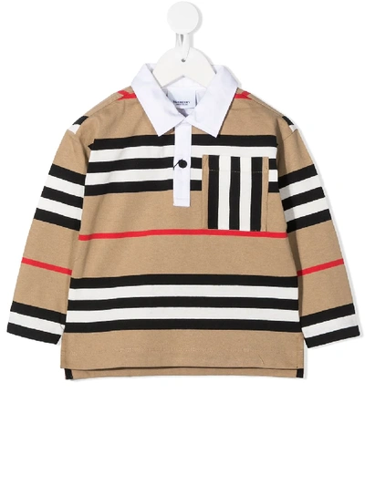 Burberry Baby's & Little Boy's Icon Stripe Polo In Beige
