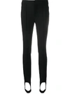 Moncler High-waisted Stirrup Skinny Trousers In Black