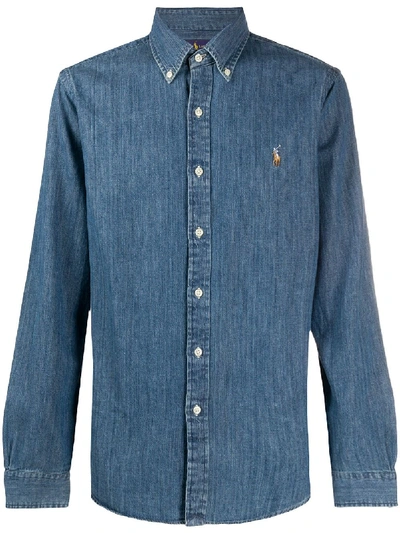 Ralph Lauren Denim Button-down Shirt In Blue