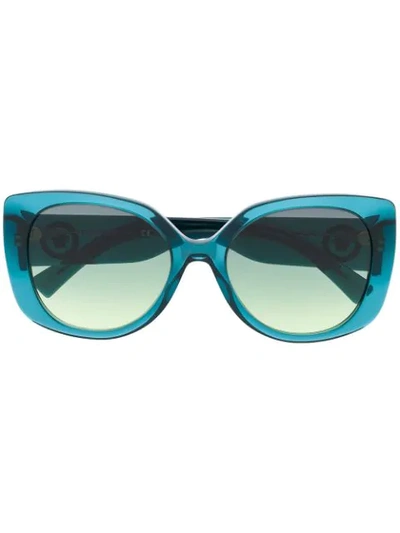 Versace Oversized Tinted Sunglasses In Blue