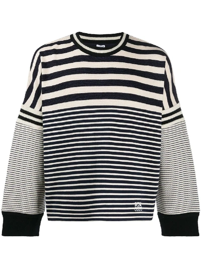 Loewe Striped Oversize Sweatshirt In Neutrals