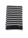 SAINT LAURENT STRIPED SCARF IN BLACK AND WHITE