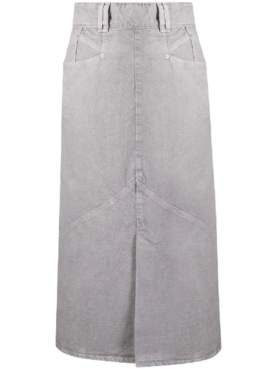 Isabel Marant Domano Denim Skirt In Grey