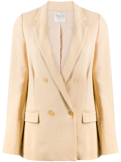 Forte Forte Double-breasted Tailored Blazer In Neutrals