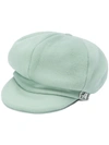 Alberta Ferretti Logo Plaque Cap In Green