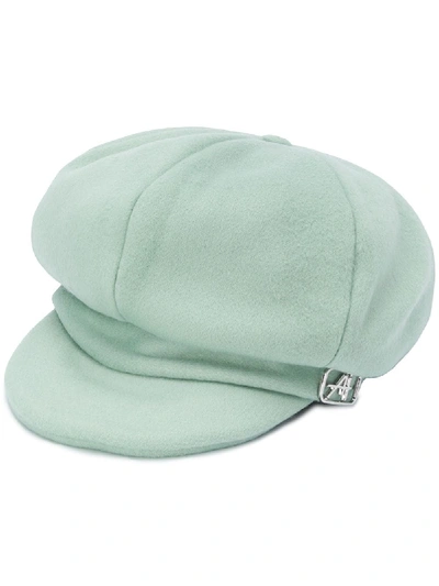 Alberta Ferretti Logo Plaque Cap In Green