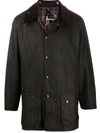 Barbour Beaufort Snap-fastening Coat In Green