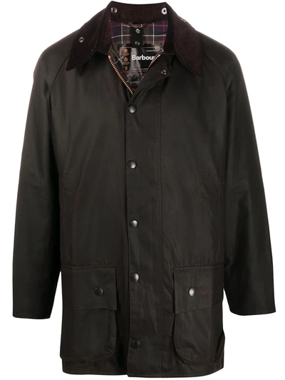 Barbour Beaufort Snap-fastening Coat In Green