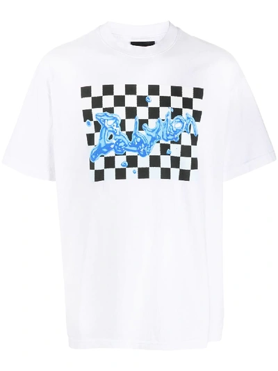 Babylon La Wet Check Logo T-shirt In White