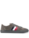 Moncler Men's Monaco Tricolor Suede Low-top Sneakers In Neutrals