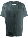 Telfar Pleated Logo Cotton T-shirt In Grey