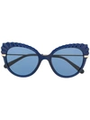 DOLCE & GABBANA CAT-EYE FRAMES WITH CRYSTAL-CUT DETAIL