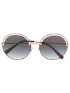 DOLCE & GABBANA ROUND SUNGLASSES WITH CUT-OUT DETAIL