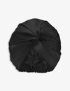 Slip Double-lined Silk Turban In Black