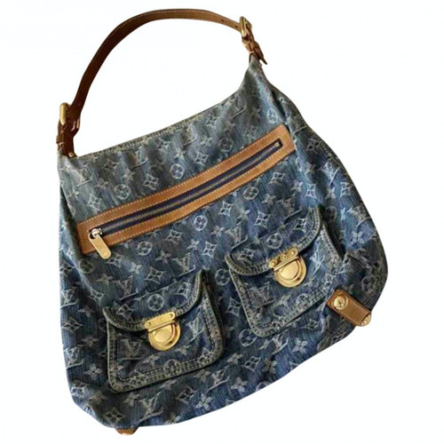 Pre-Owned Louis Vuitton Baggy Blue Denim - Jeans Handbag | ModeSens