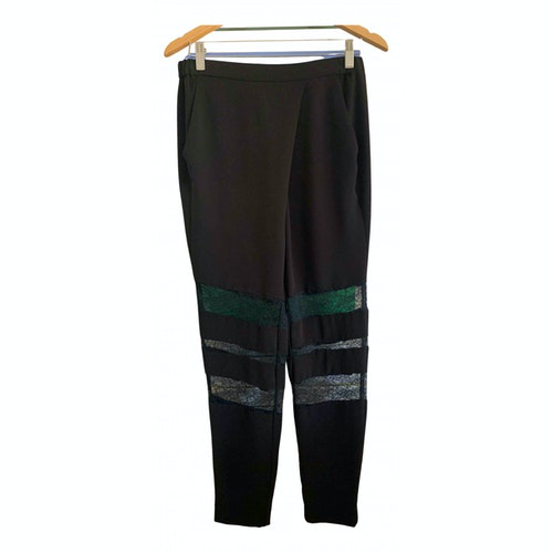 Pre-Owned Maje Black Trousers | ModeSens