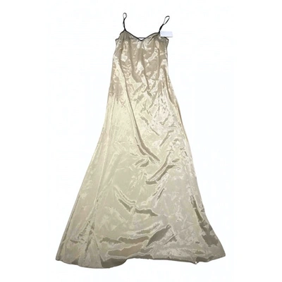 Pre-owned Moschino Beige Silk Dress