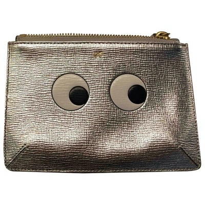 Pre-owned Anya Hindmarch Metallic Leather Clutch Bag