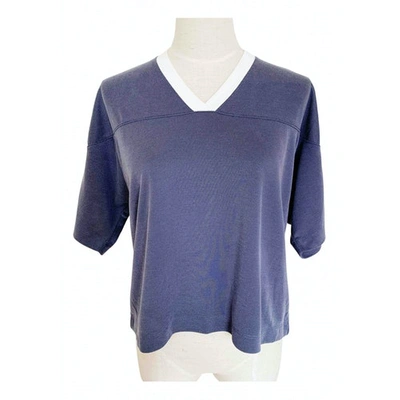 Pre-owned Alexander Wang T Blue Polyester Top