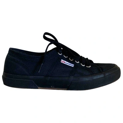 Pre-owned Superga Black Cloth Trainers