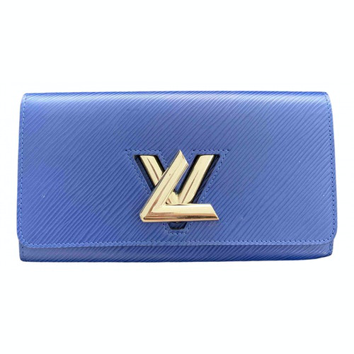 Pre-Owned Louis Vuitton Twist Blue Leather Wallet | ModeSens
