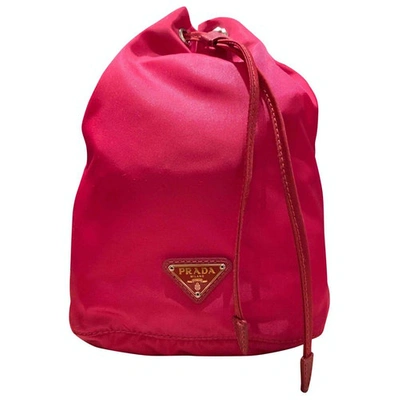 Pre-owned Prada Pink Cloth Clutch Bag