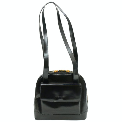 Pre-Owned Gucci Black Patent Leather Handbag | ModeSens