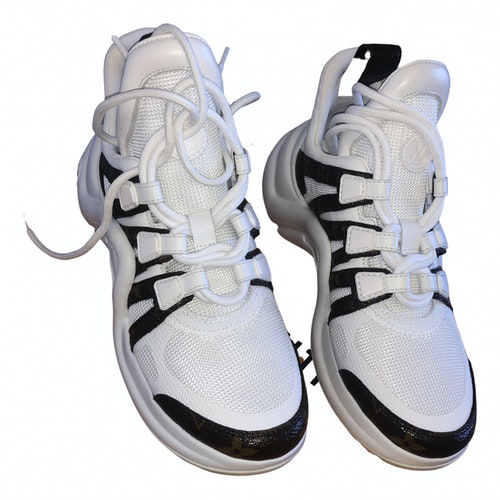 Pre-Owned Louis Vuitton Archlight White Patent Leather Trainers | ModeSens