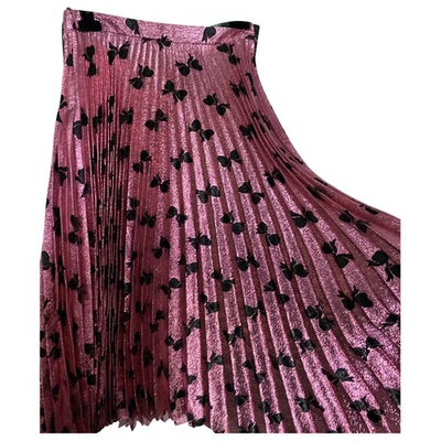 Pre-owned Gucci Pink Silk Skirt