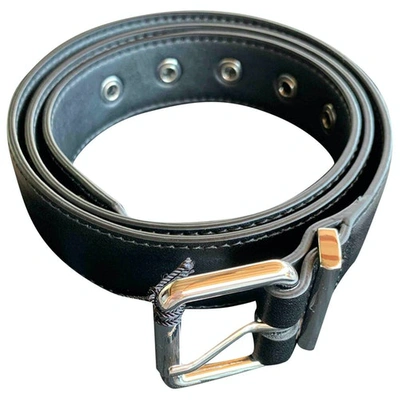 Pre-owned Karl Black Leather Belt