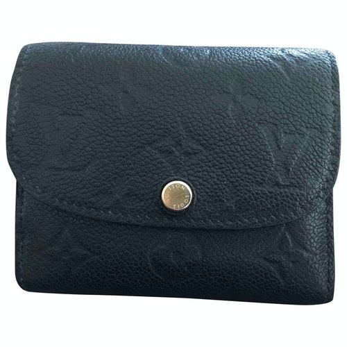 Pre-Owned Louis Vuitton Emilie Black Leather Wallet | ModeSens